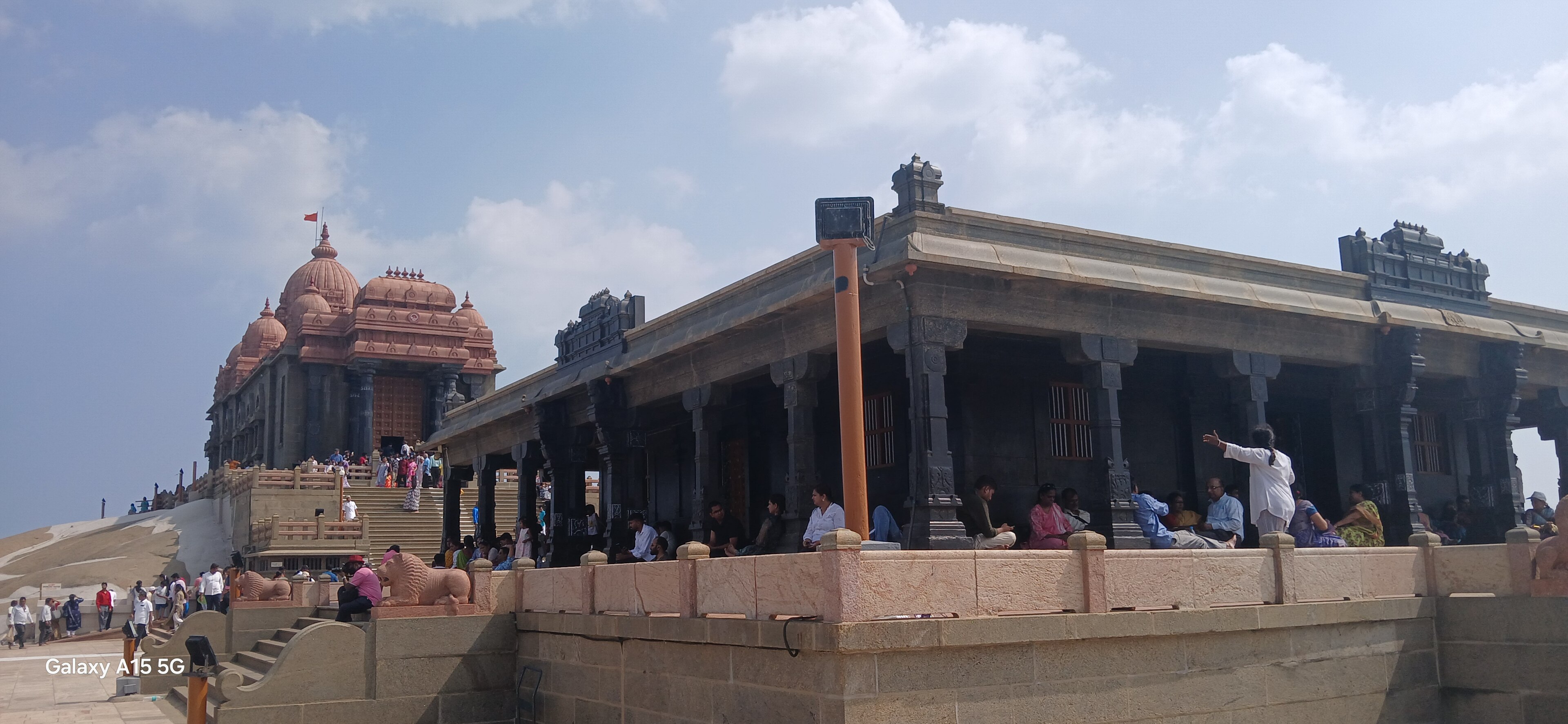 Vivekananda Rock Memorial off the coast of Kanyakumari
