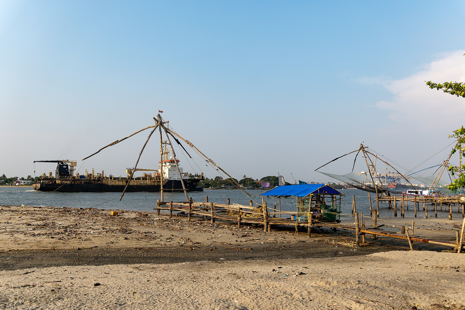 Chinese fishing nets at Fort Kochi in Kerala